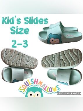 Squishmallows Unisex Kids Winston the Owl Casual Slide Sandal Size (2-3)